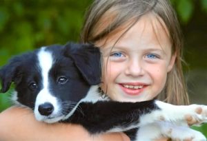 Young girl with puppy to summarize Streetsville Animal Hospital Bundle Service plans