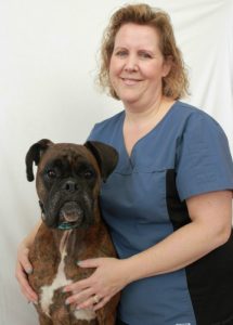 Michelle Berki staff member and her pet dog