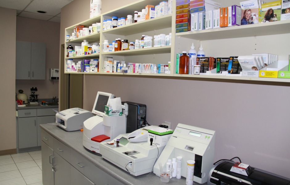 Clinic Tour - Pharmacy and diagnostic in-house laboratory at Streetsville Animal Hospital